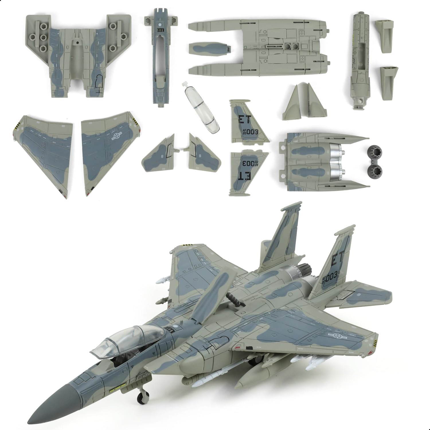 Model Kit Jet - 1/72 F-15EX Eagle II Amerikanisches Luftwaffen-Kampfflugzeug,
