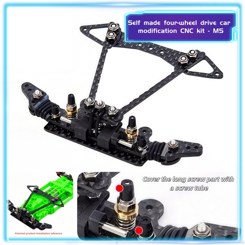 Model Kit Ms General - 1 SET Selbstgebautes Mini 4WD Carbon-Faser