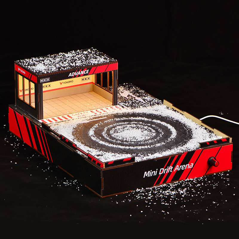 Model Kit Store - 1:64 Maßstab DIY Drift-Strecken-Diorama mit Drehbühne