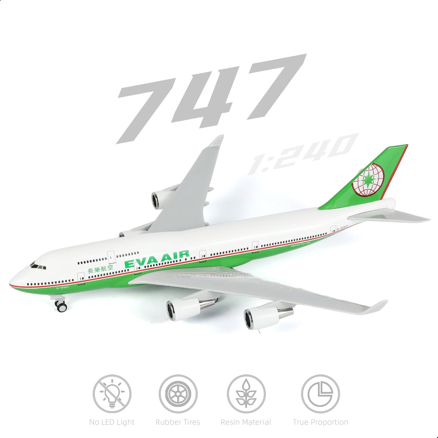 Model Kit Eva - 30cm EVA Air 747 Flugzeugmodell-Bausatz für