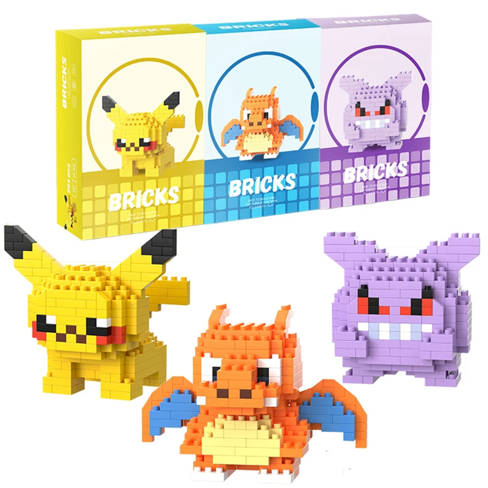 Model Kit Simulator - Pokemon Mikro-Bausteine Pikachu Dragonite Gengar Mini-Bricks