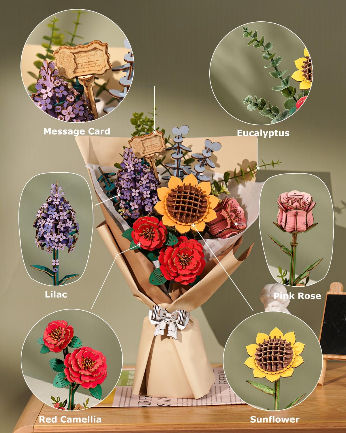 Rolife Holz-Blumenstrauß 3D Ho – Model Kit Revell Bewertung und Preis